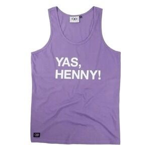 Queer Eye YAS Henny Graphic Tank Top Purple LGQBT Logo Shirt Official QE Merchan